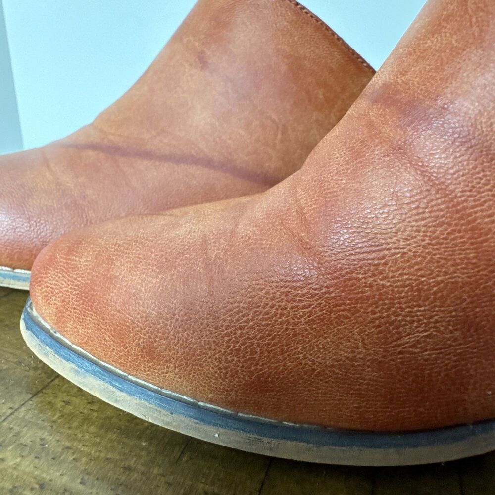 Seven7 Copper Brown Leather Mule Clogs Block Heel Slip On Shoes Womens 9 - Picture 10 of 11